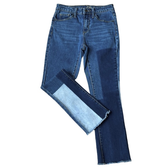 Universal Threads High Rise Kick Boot Crop Multi-tone Denim jeans size 00 - Picture 2 of 10